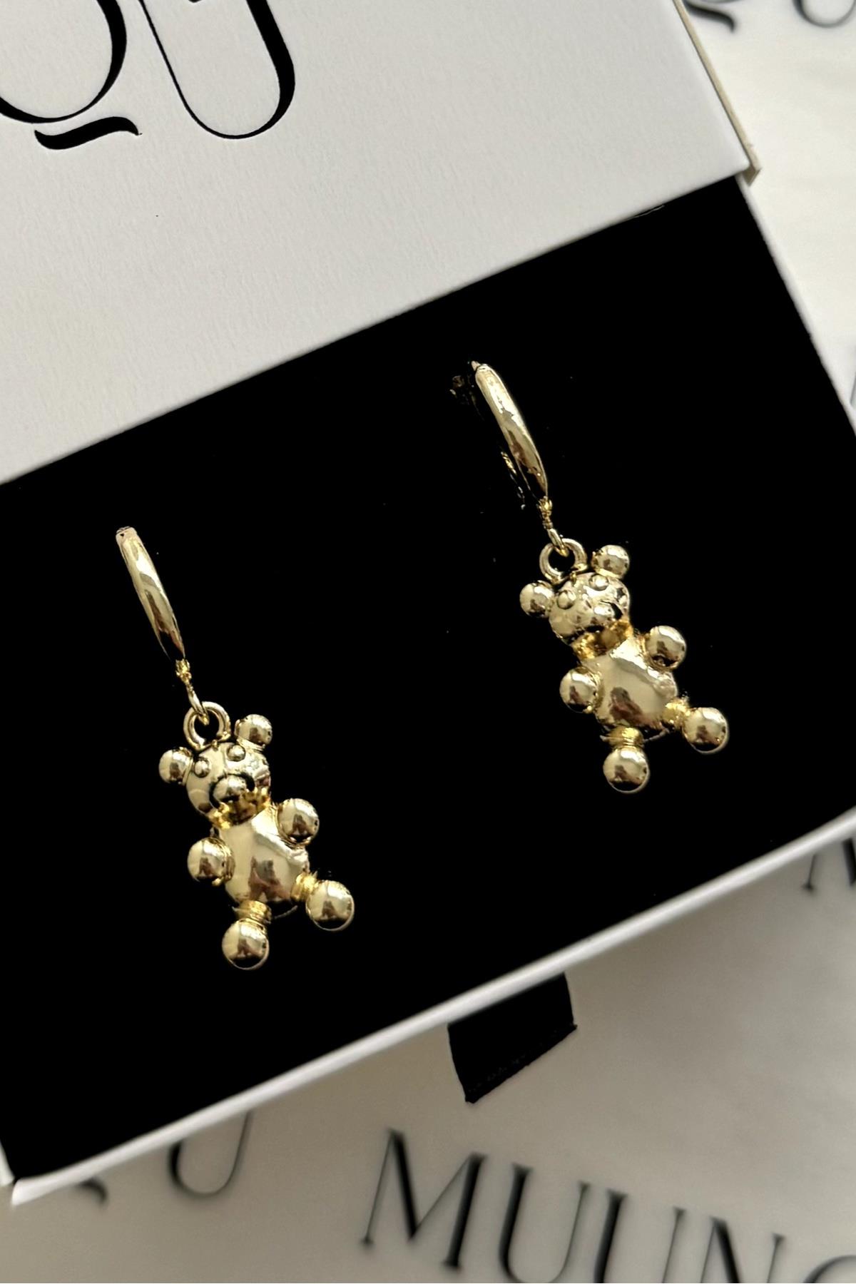 Gold Ayıcık Küpe