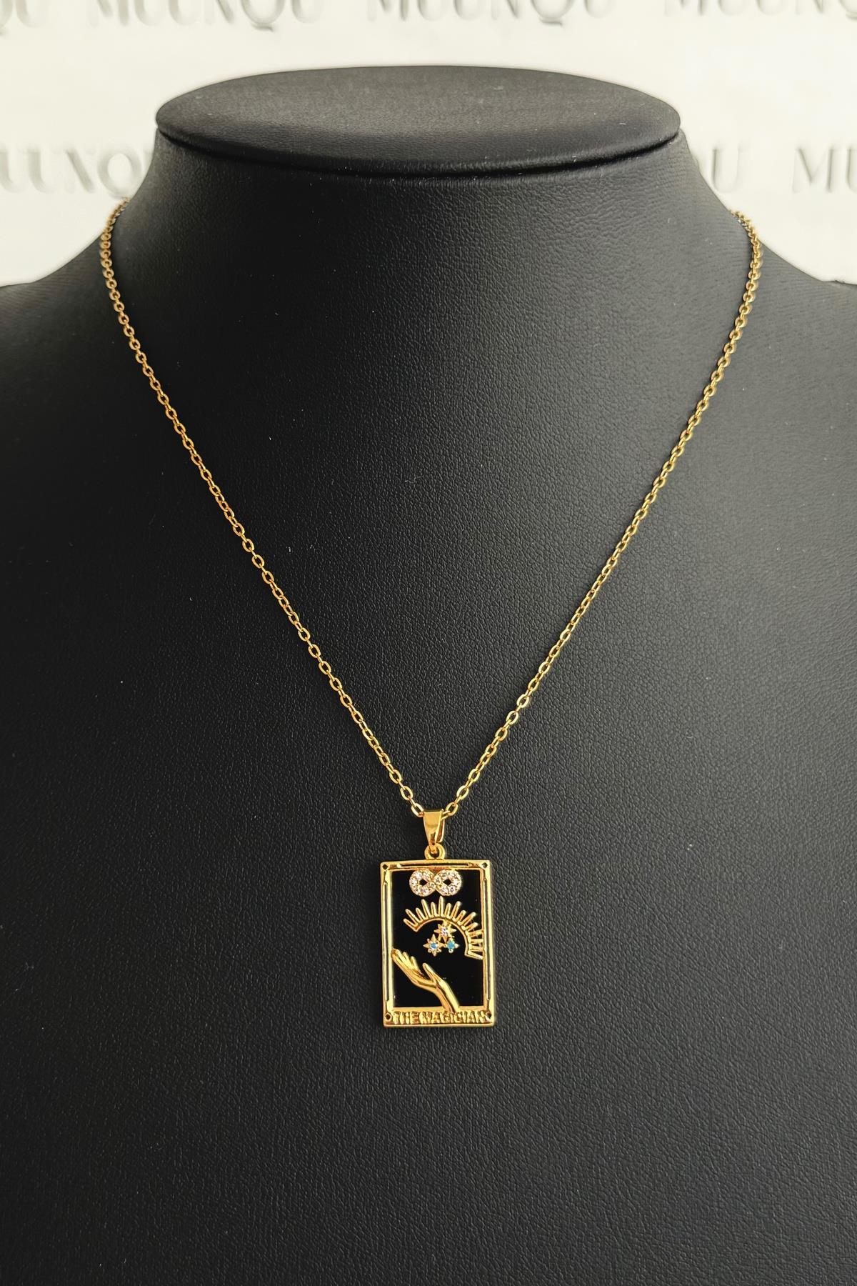 Gold Çelik Dilek Vintage Kolye