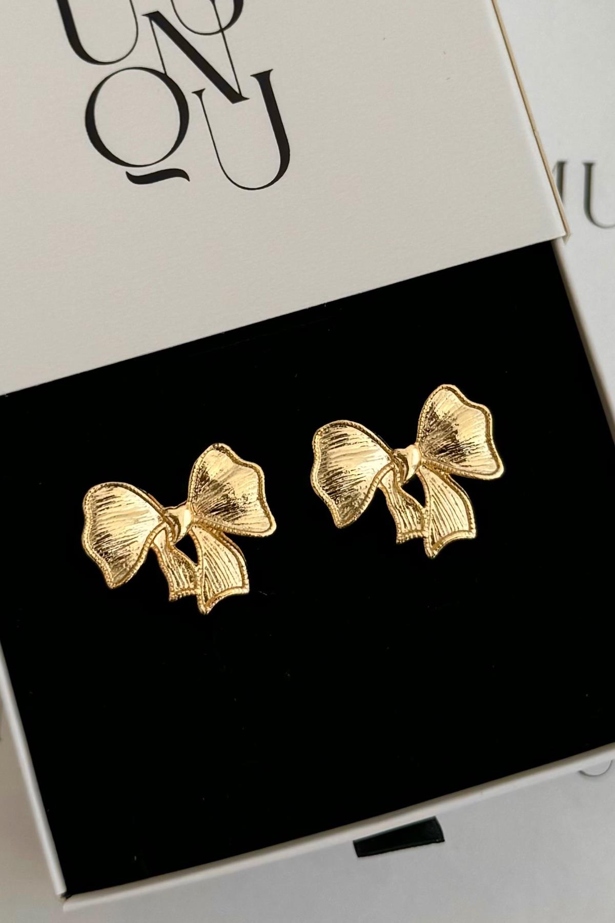 Gold Döküm Fiyonk Küpe