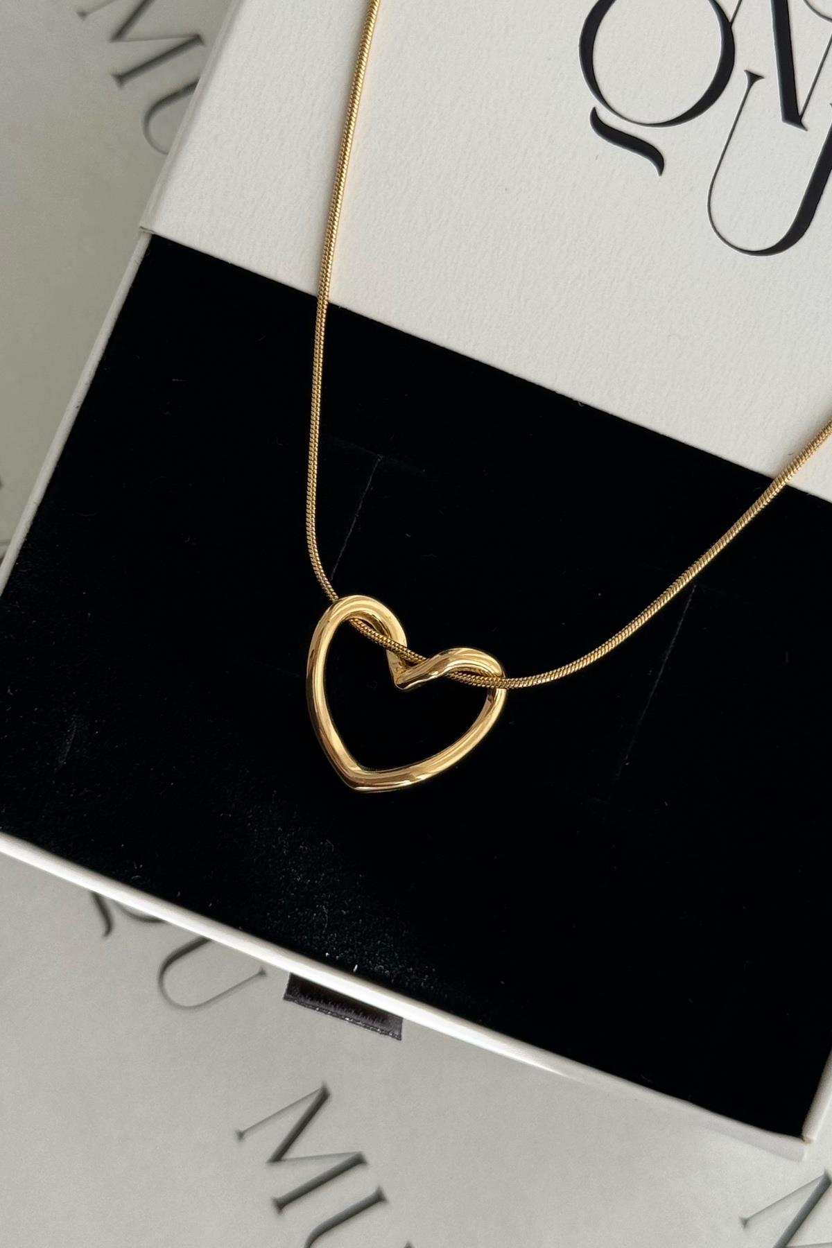 Gold Kalp Kolye