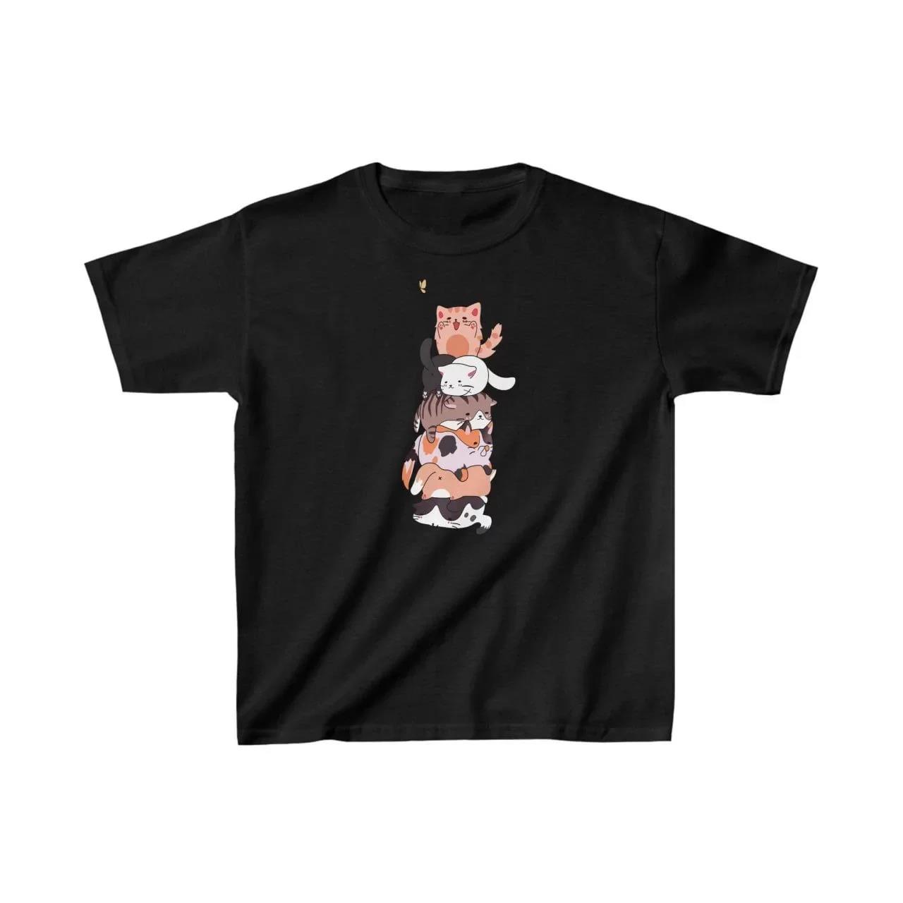 Çocuk Unisex Baskılı T-Shirt - Siyah