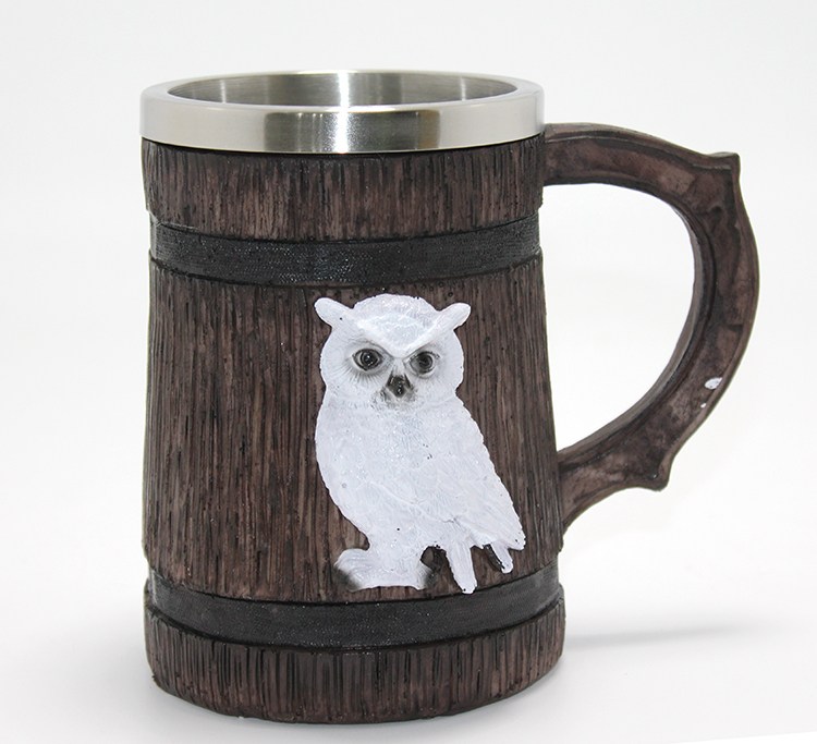 Harry Potter Hedwig Temalı 3D Kabartmalı Çelik Kupa Bardak