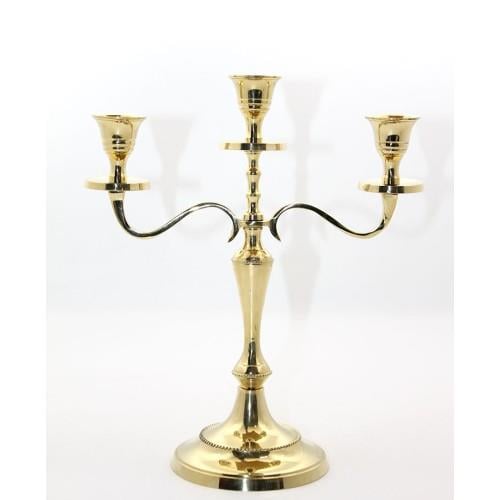 Pirinç 3'lü Şamdan Model 1