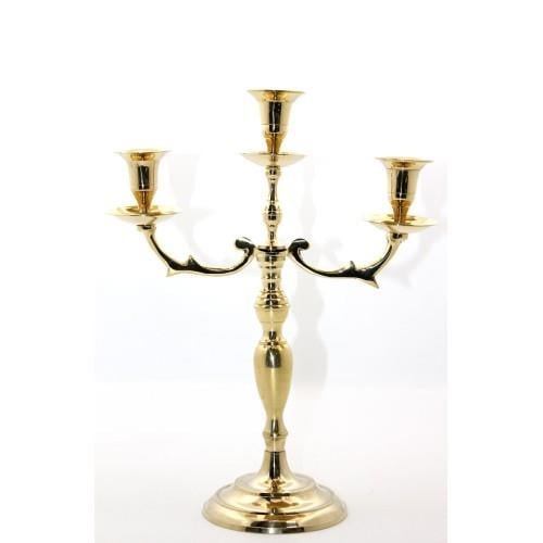Pirinç 3'lü Şamdan Model 2