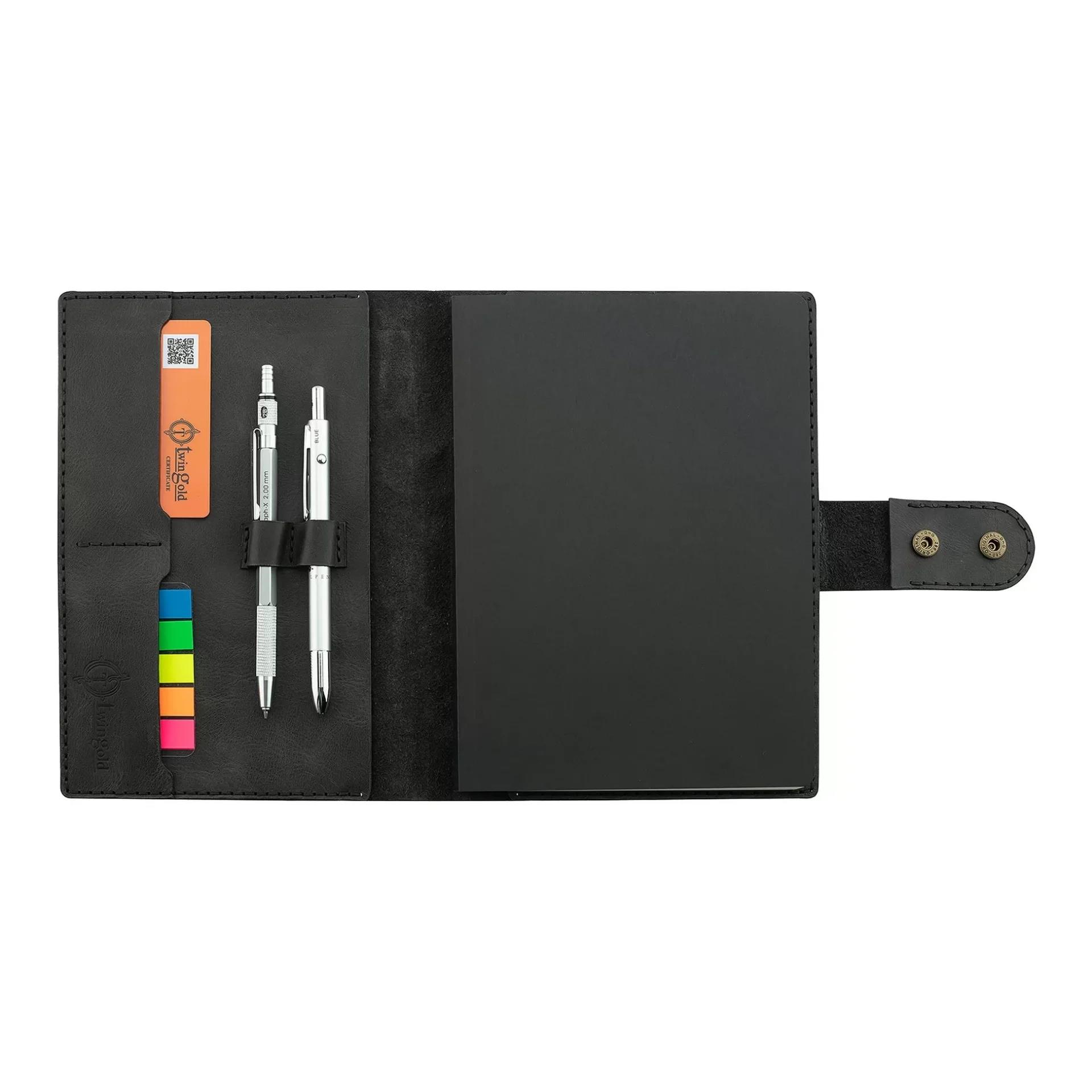 A5 Defter ve Ajanda Kılıfı - %100 Rainbow Deri - KO10001 - Antrasit