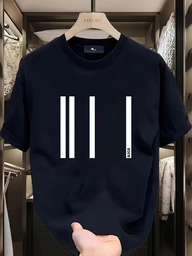 AICG Ön Arka Baskılı Bisiklet Yaka Kadın Oversize Bisiklet Yaka T-shirt - Siyah