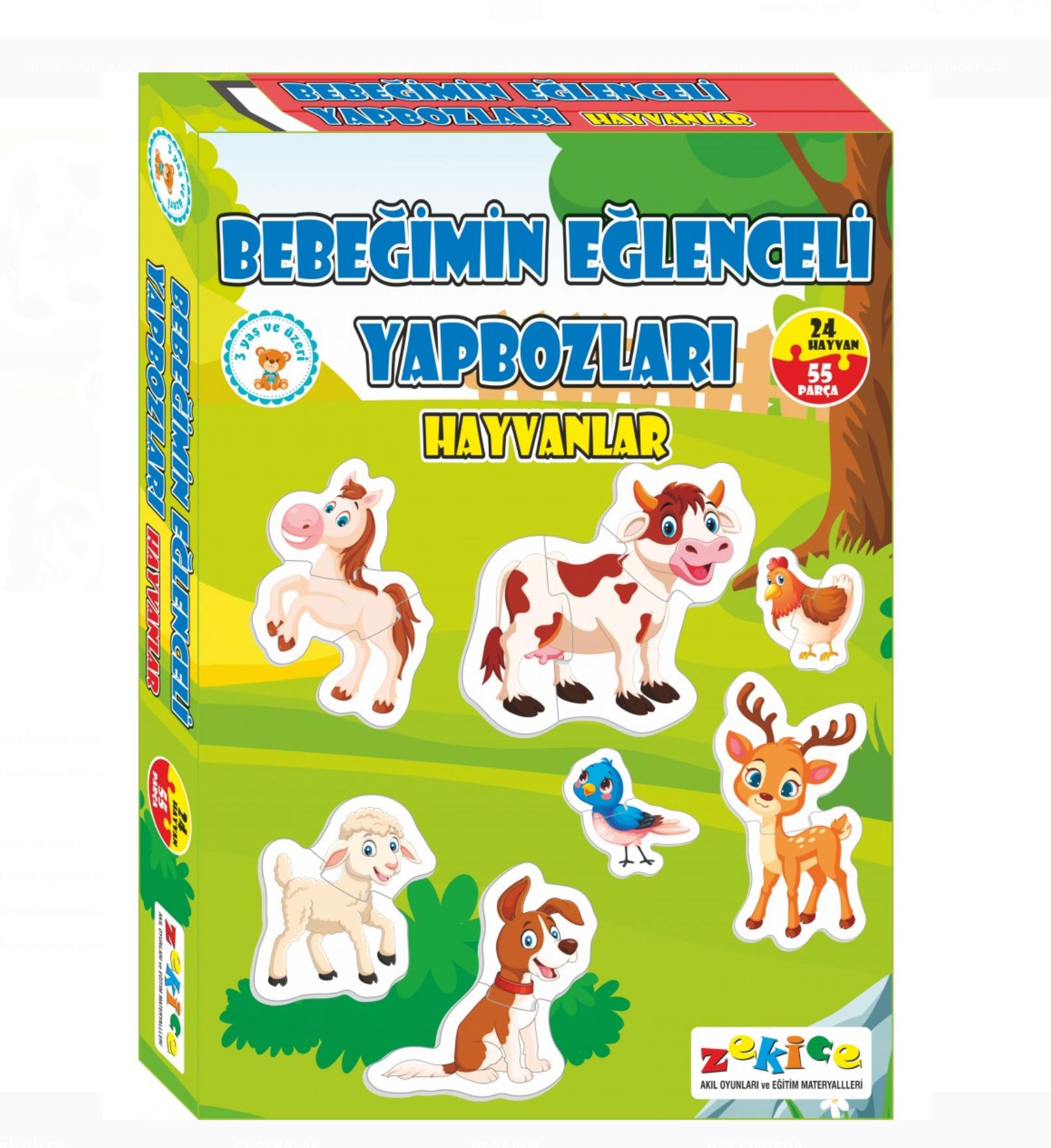 Bebeğimin Eğlenceli Yapbozları Hayvanlar
