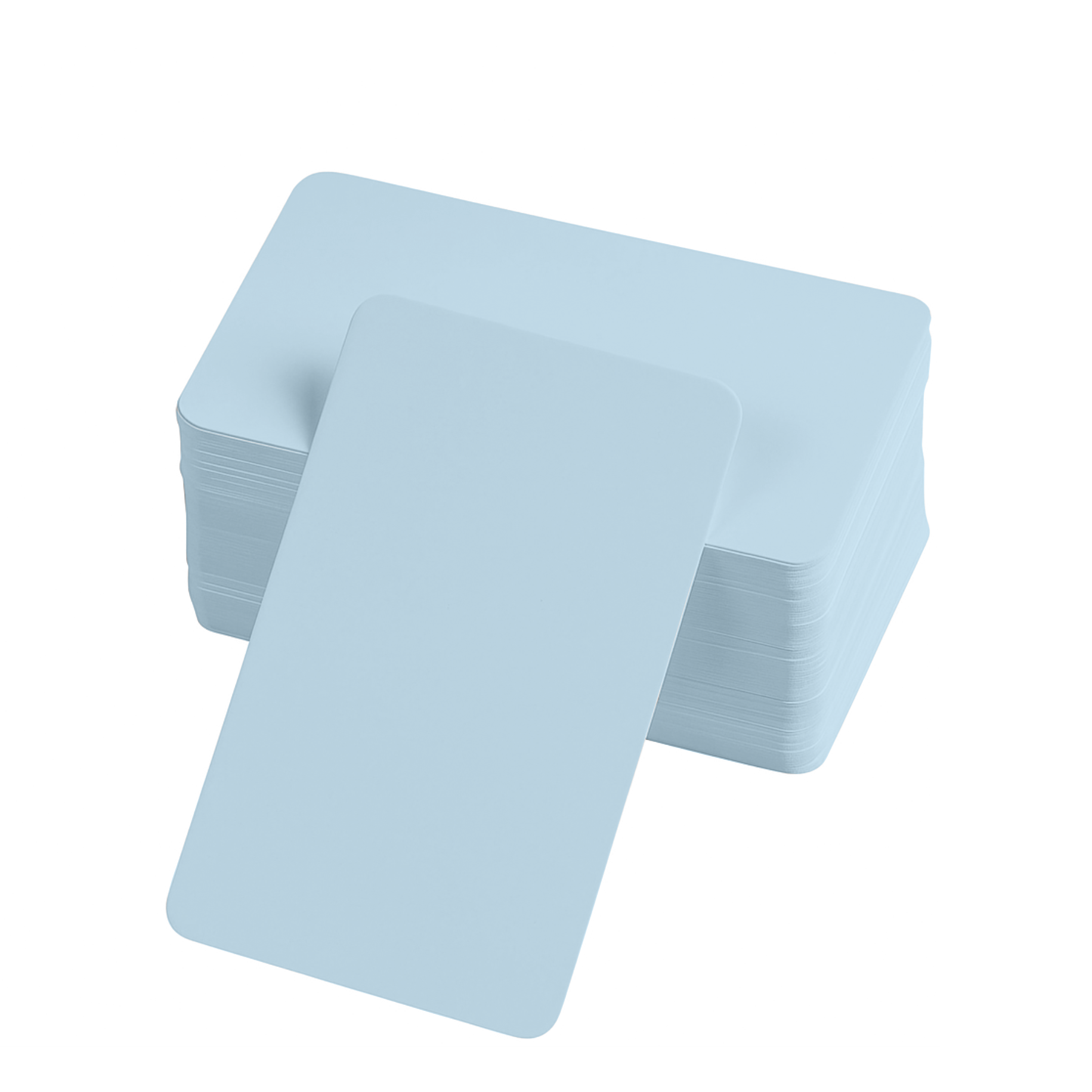 Boş Kelime Kartları 5x8 cm - 50 Adet Oval Kenarlı | Tabu & Not Kartları - Mavi