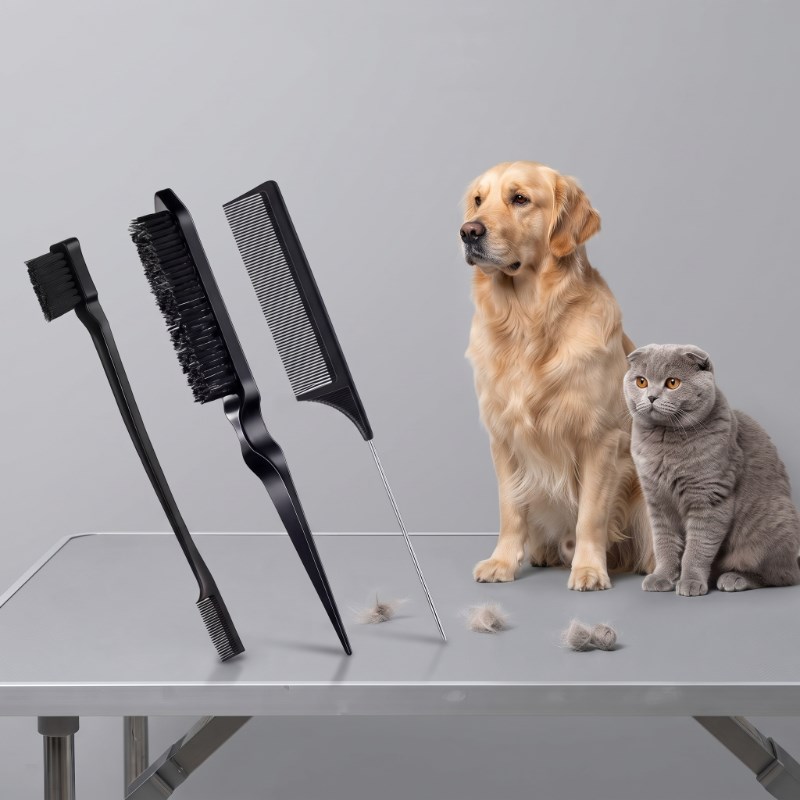 Evcil Hayvan Kıtık Açıcı Tarak Seti - Tüy Bakım Seti - 3'lü Set