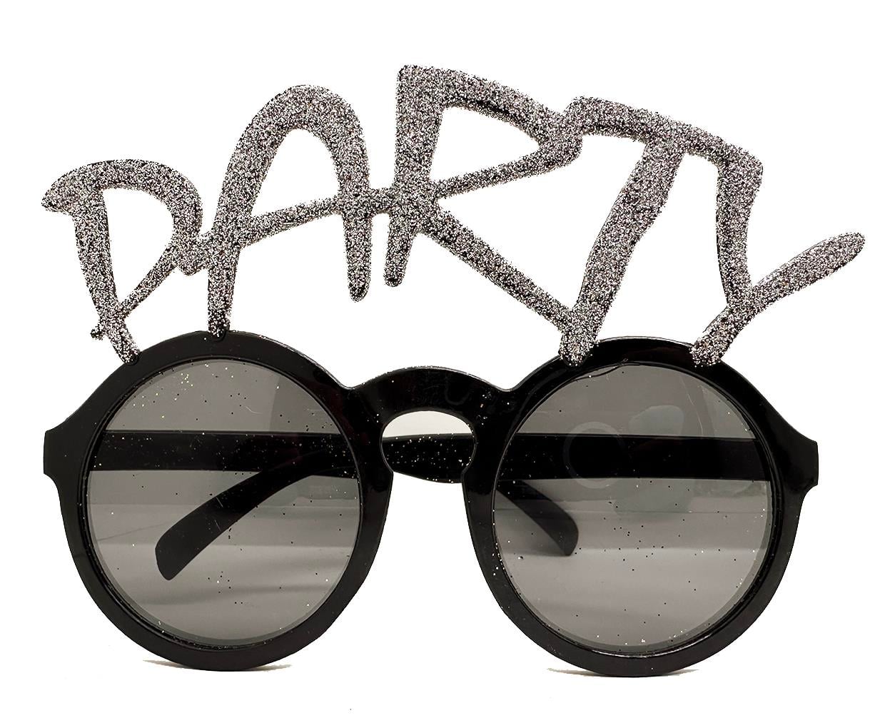 Gümüş Simli Party Yazılı Parti Gözlüğü Show