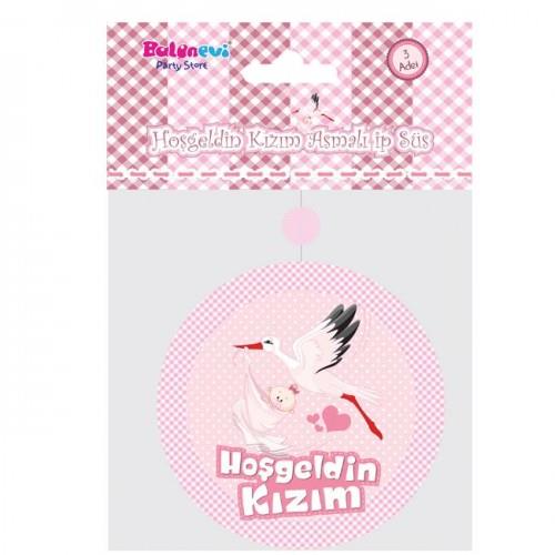 Hoşgeldin Kızım Baby Shower Asmalı İp Süs