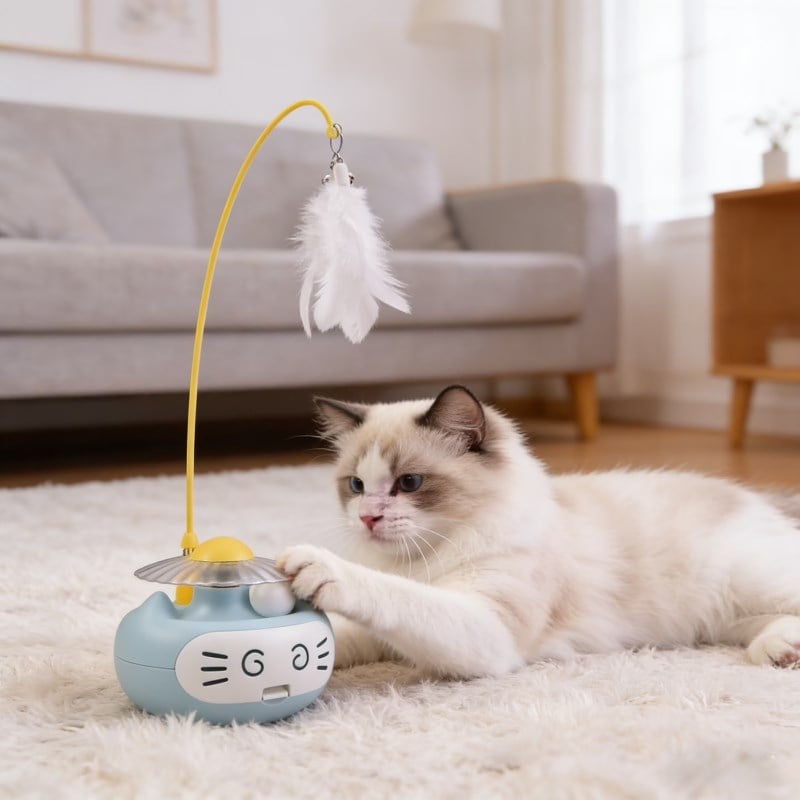 Işıklı Hacı Yatmaz Kedi Oyuncağı - Zilli Sesli - Kedi Naneli