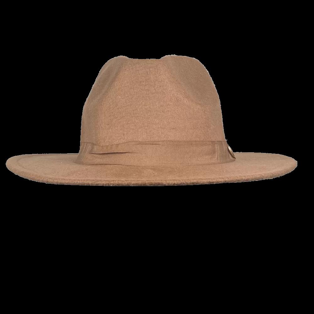 İsme Özel Panama Fötr Şapka - AB01004 - Camel