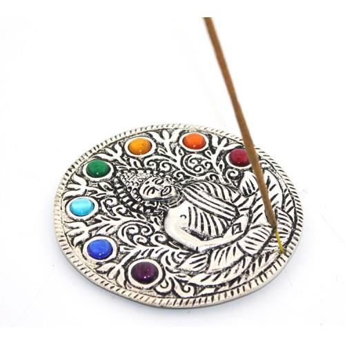 Metal 7 Çakra (Chakra) Buda Tütsülük