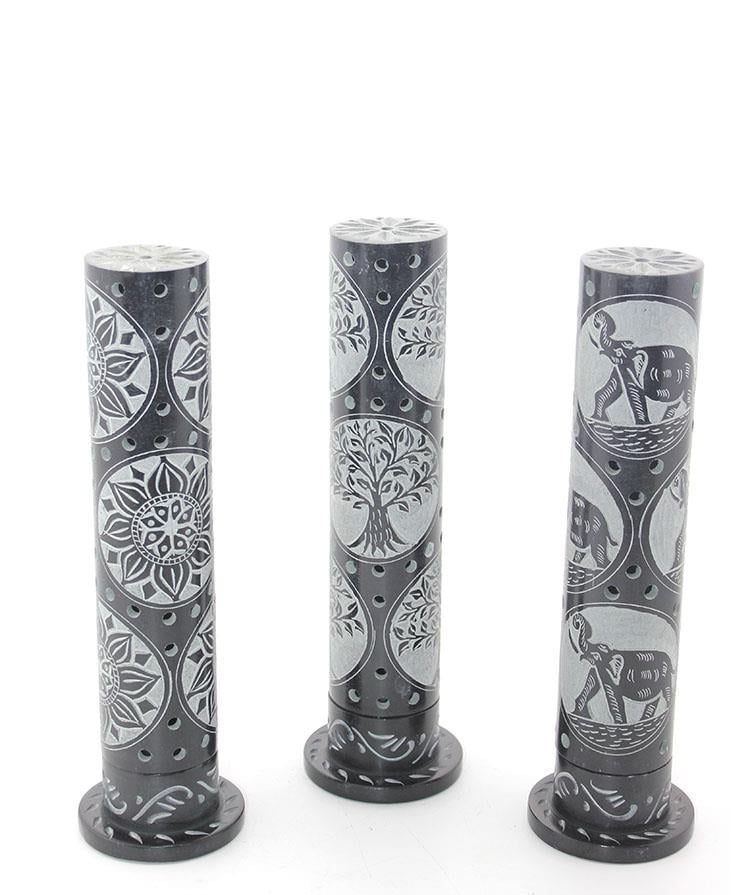 Obsidian Taşı İşlemeli Kule Tütsülük Model 2