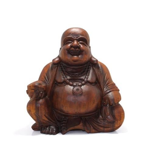 Oturan Ahşap Buda 50 cm