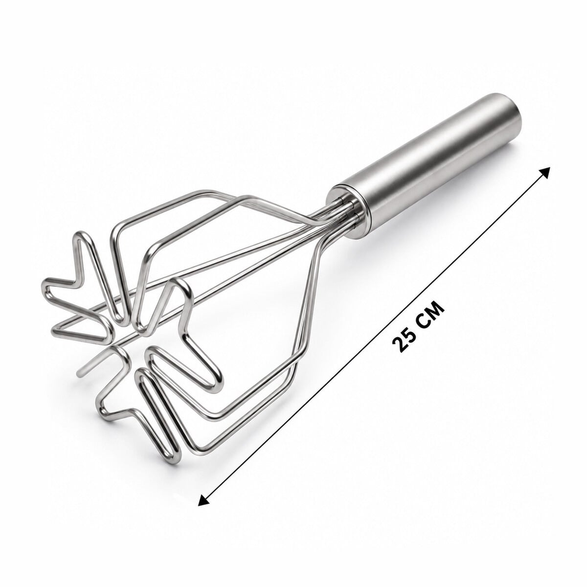 Patates Ezici - Kalp Şekilli - Paslanmaz Çelik - 26 cm Uzunluk