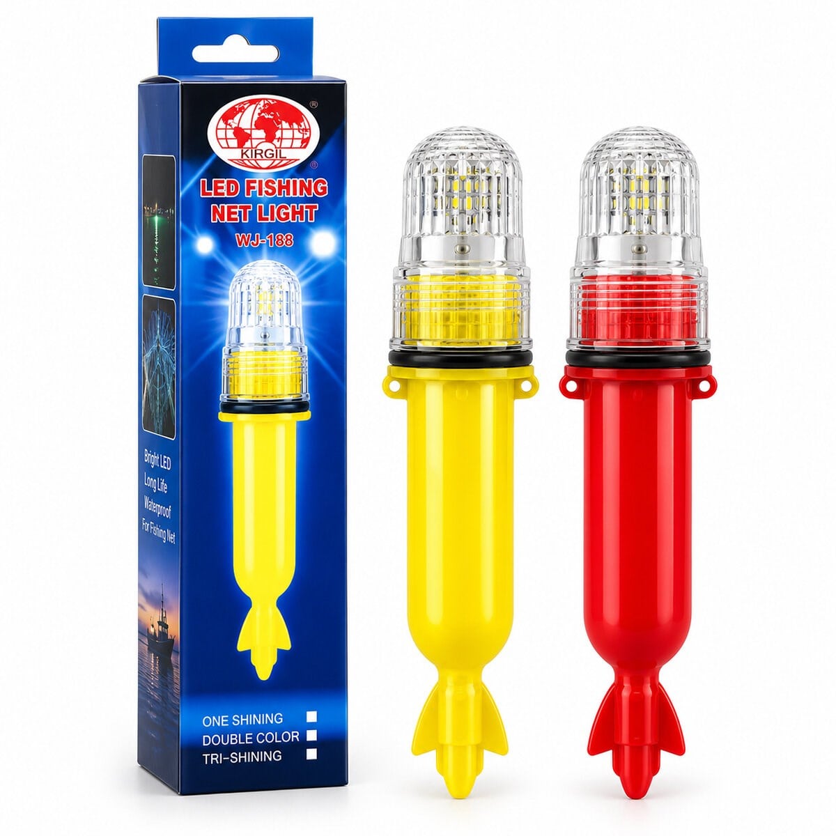 Pilli Balıkçı Feneri - Sinyalli LED Lamba - 15 LED - Su Geçirmez