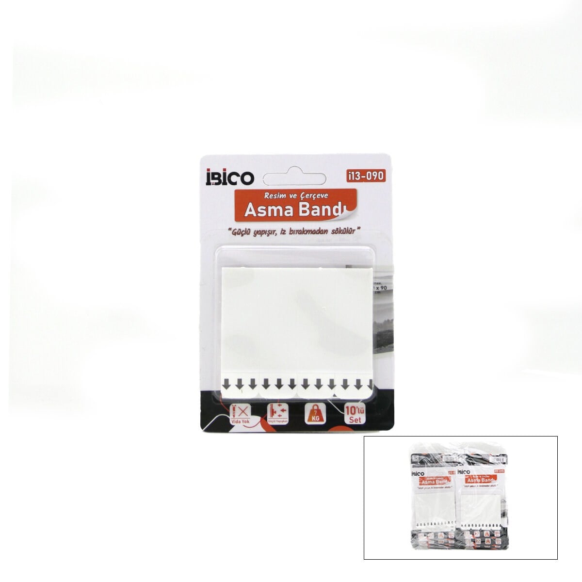 Resim ve Çerçeve Asma Bandı - 10'lu Paket - 7 kg Taşıma Kapasitesi