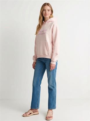 Kadın Baskılı Sweatshırt Pembe