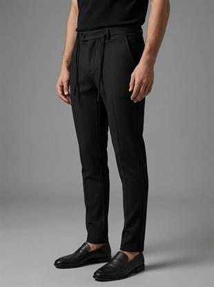 Erkek Silim Kesim Fitilli Pantolon Siyah