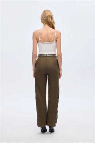 Dantel Yaka Askılı Bodysuit Ekru