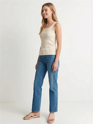 Kadın Penye Atlet Krem