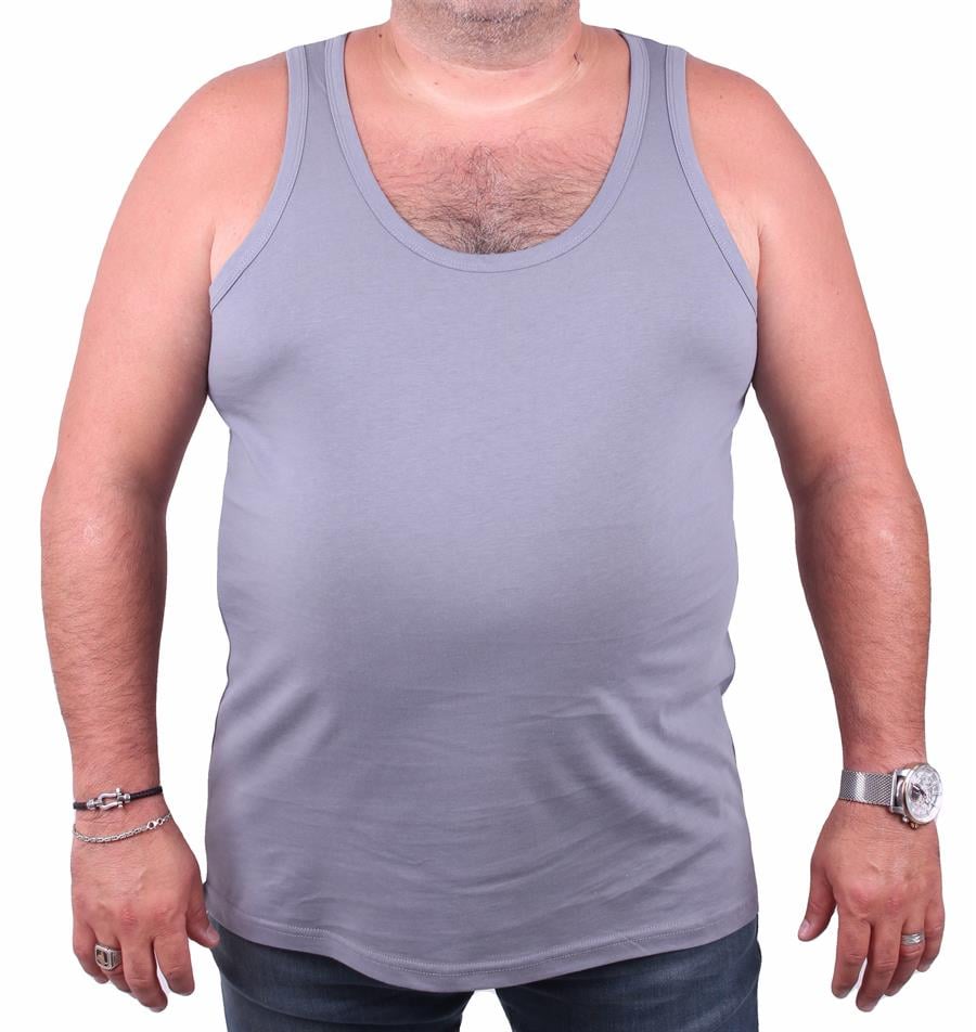 MocGrande Büyük Beden %100 Pamuk 2Li Atlet 11200 GRI