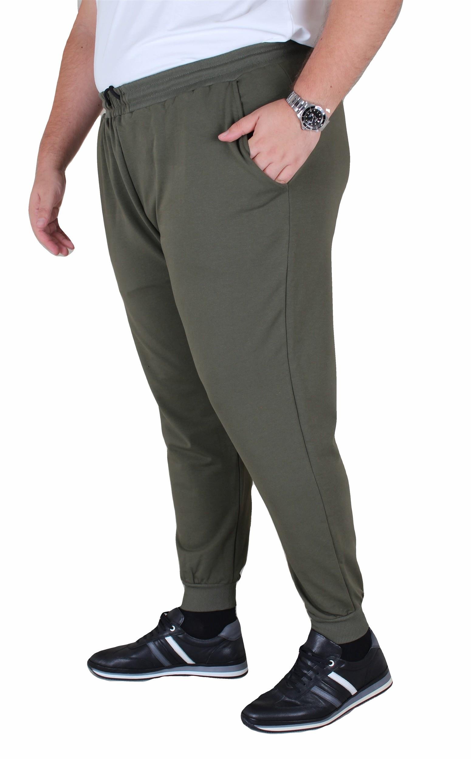 Mocgrande Büyük Beden Basic Eşofman Altı Full Lycra 11516 HAKI