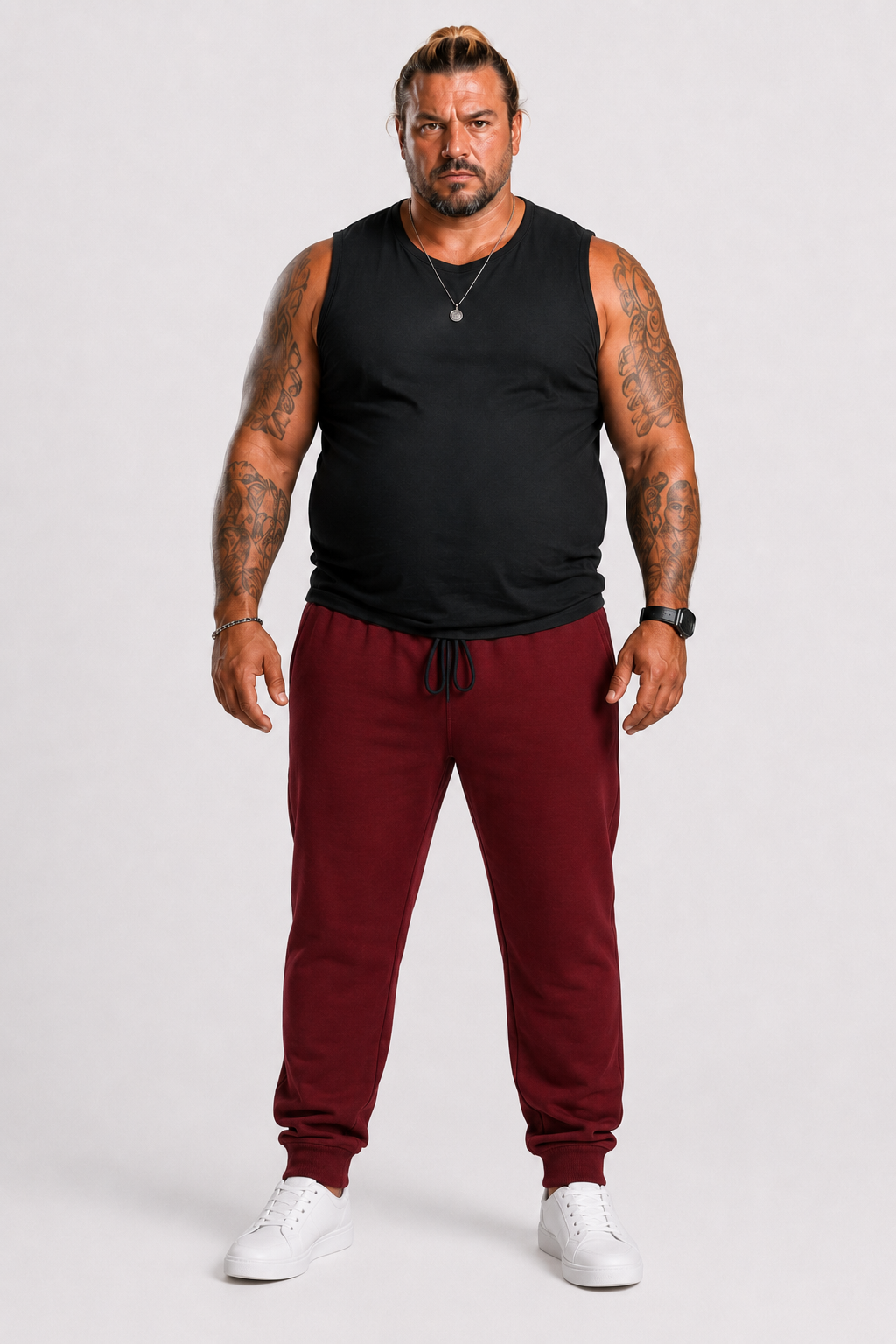 Mocgrande Büyük Beden Basic Eşofman Altı Full Lycra 11516 BORDO