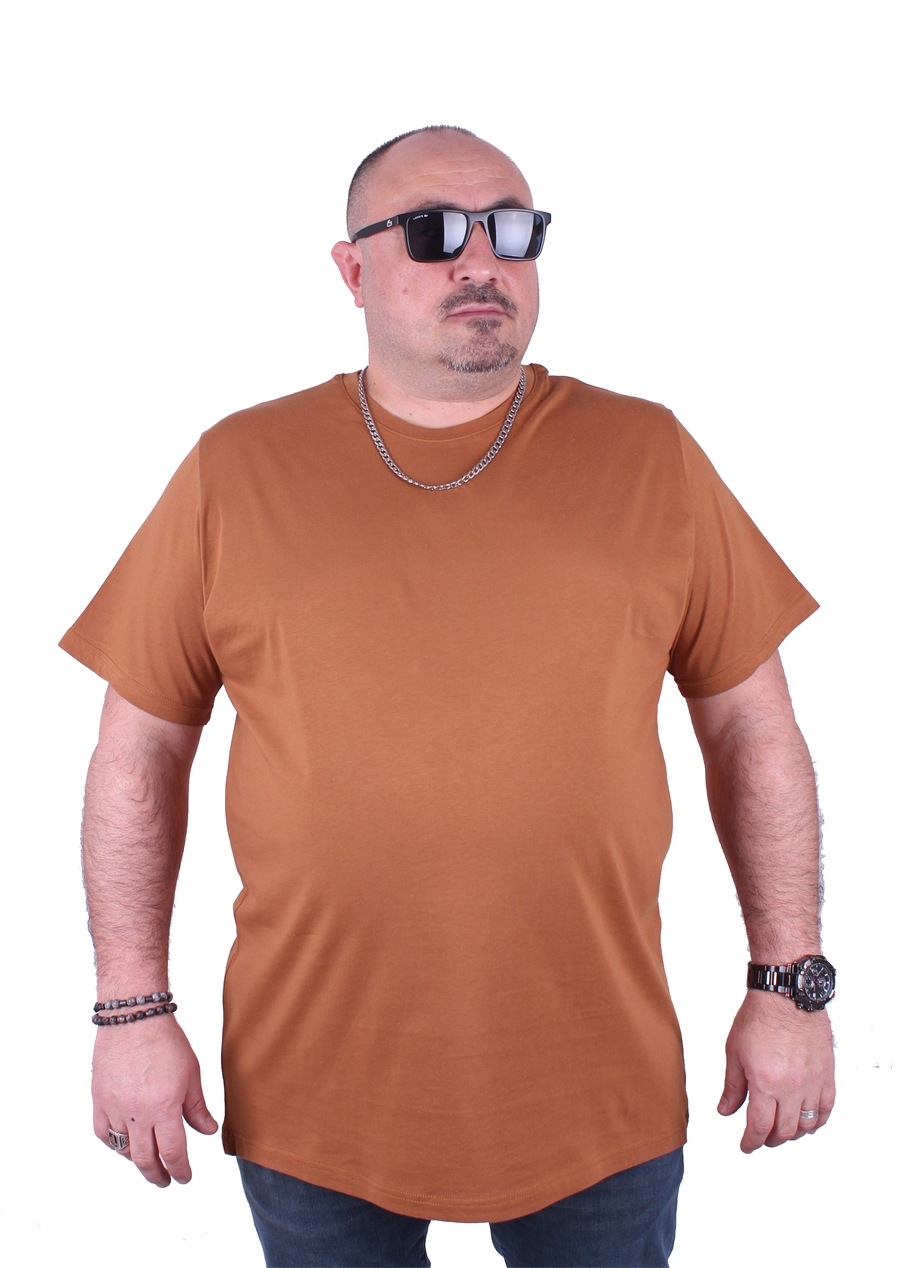 Mocgrande Büyük Beden Basic Tişört 11100 Vizon