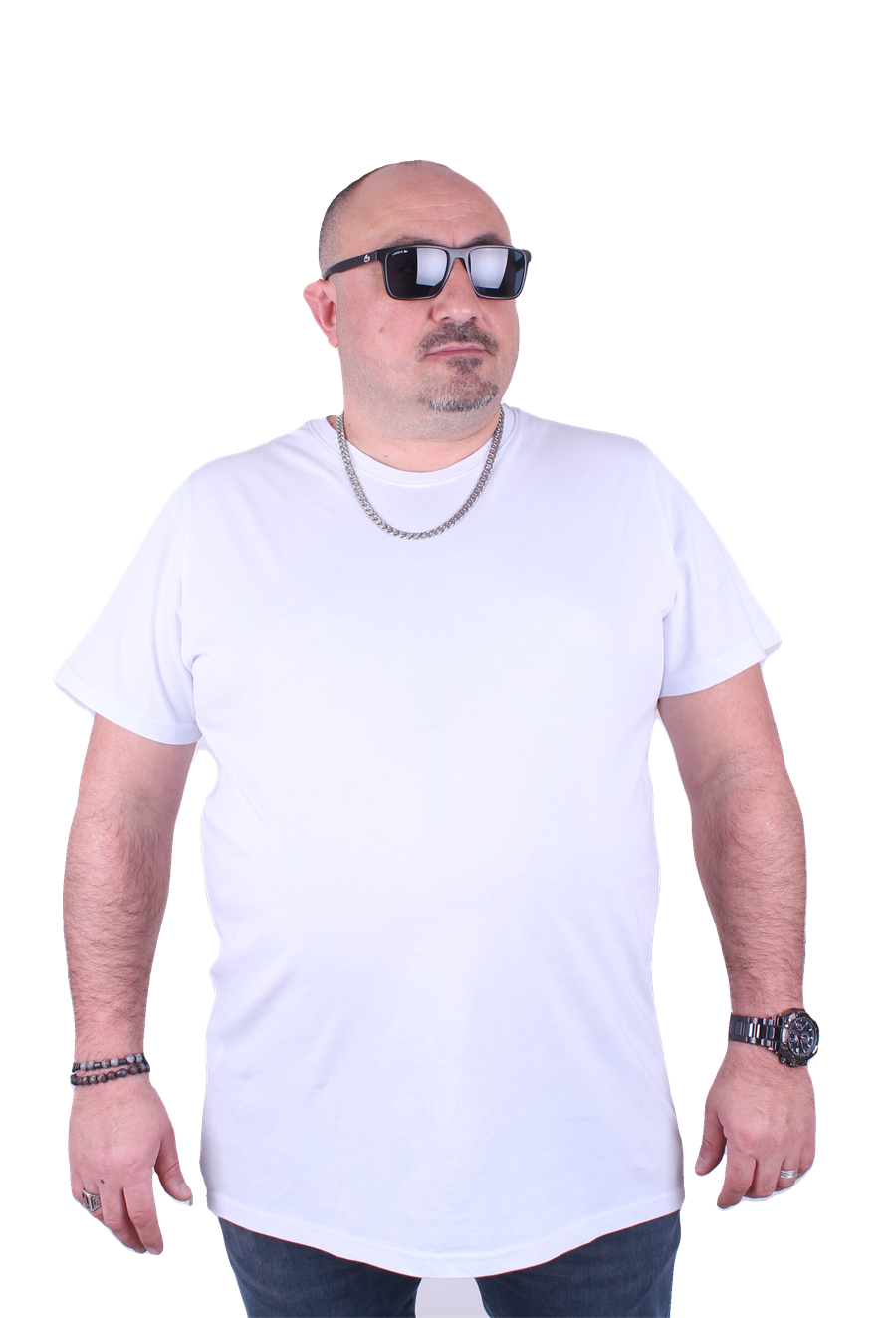 Mocgrande Büyük Beden Basic Tişört 11100 BEYAZ