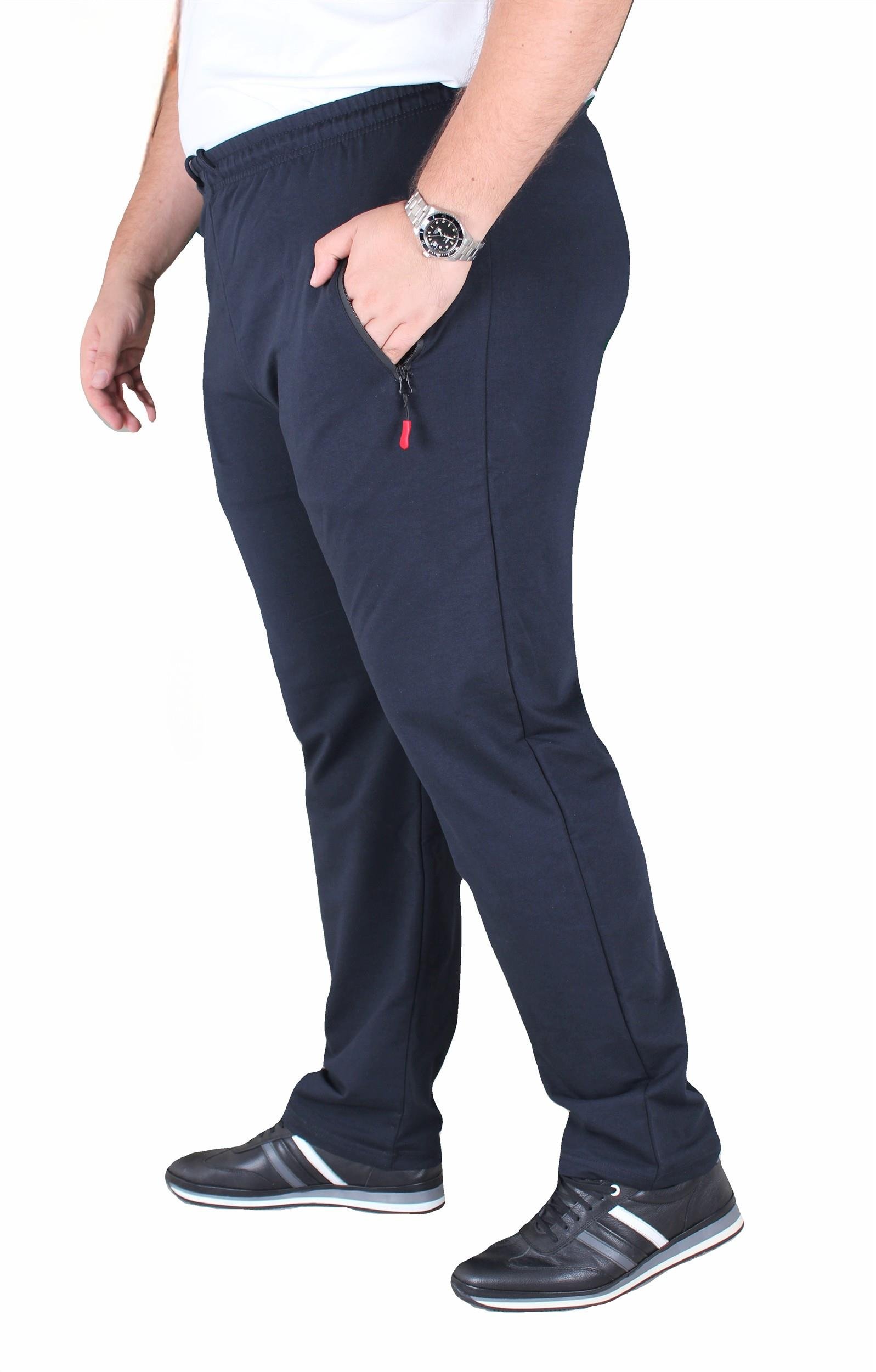 Mocgrande Büyük Beden Classic Eşofman Altı Fermuarlı Cep 22500 LACIVERT