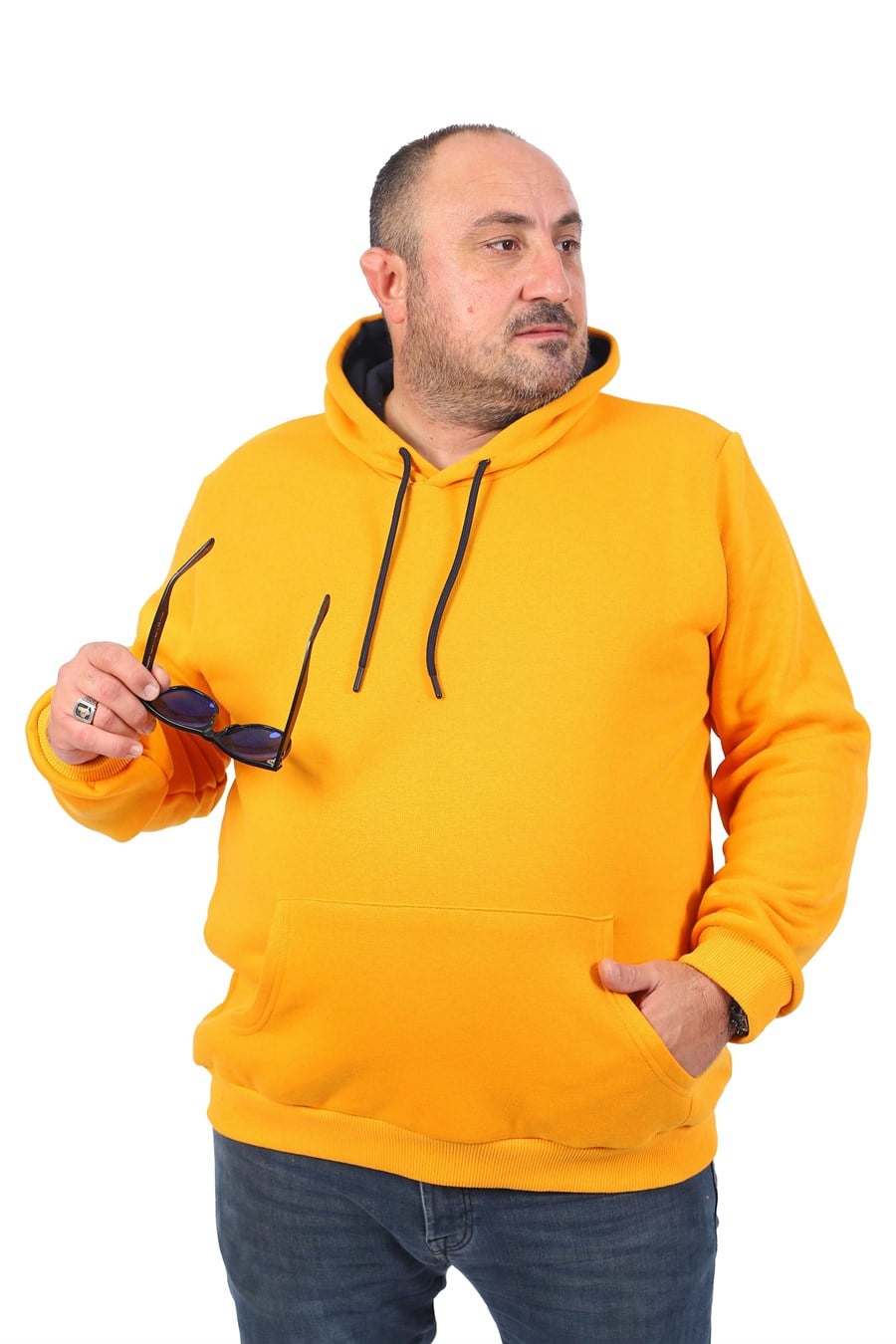 MocGrande Büyük Beden Erkek Basic Sweat Kapüşonlu 11700