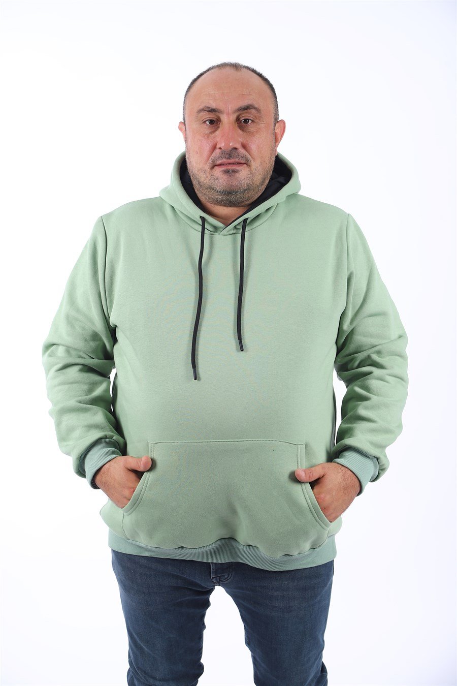 MocGrande Büyük Beden Erkek Basic Sweat Kapüşonlu 11700