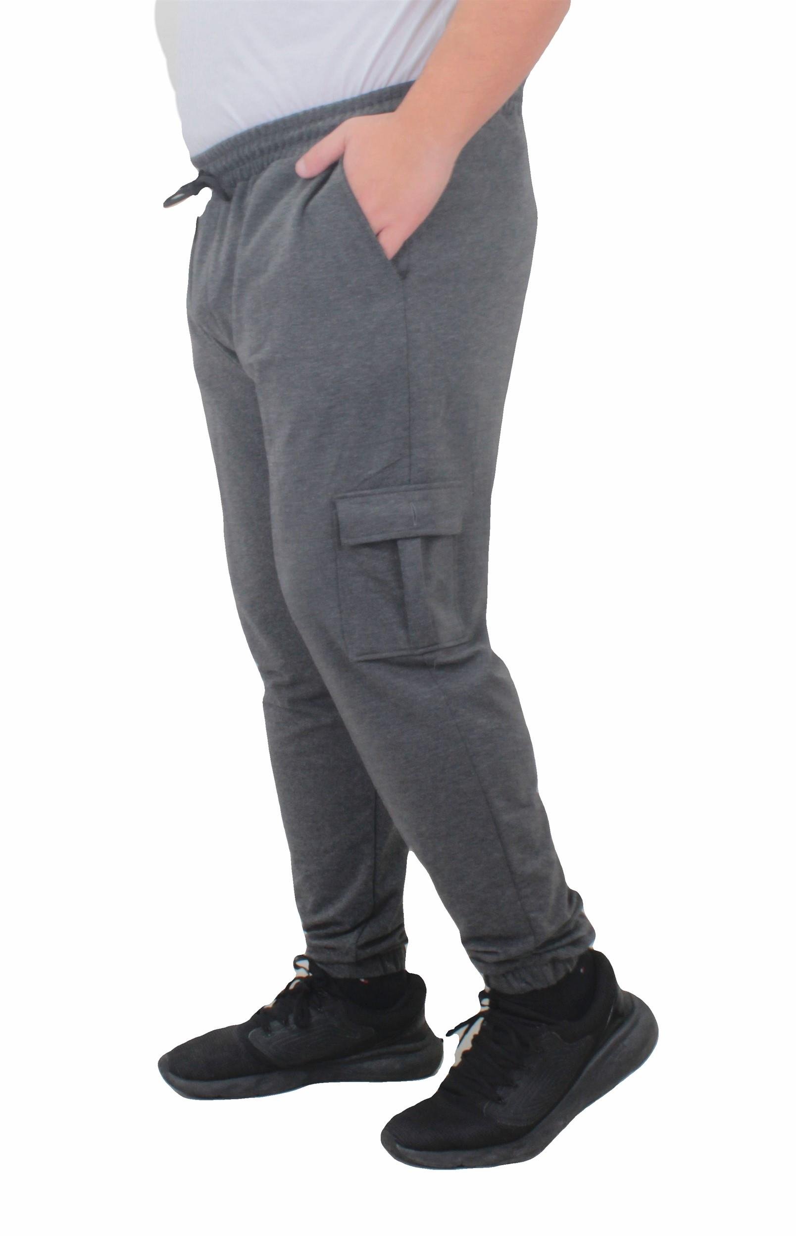 Mocgrande Büyük Beden Erkek Düz Komando Eşofman Altı 22520 ANTRASIT