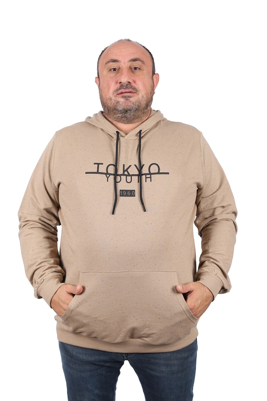 MocGrande Büyük Beden Erkek Sweat  Kapüsonlu Tokyo 22702