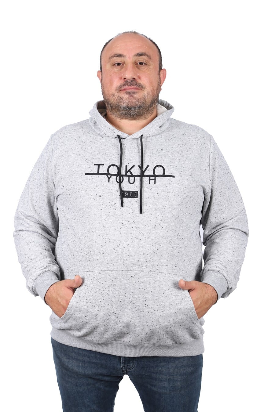 MocGrande Büyük Beden Erkek Sweat  Kapüsonlu Tokyo 22702