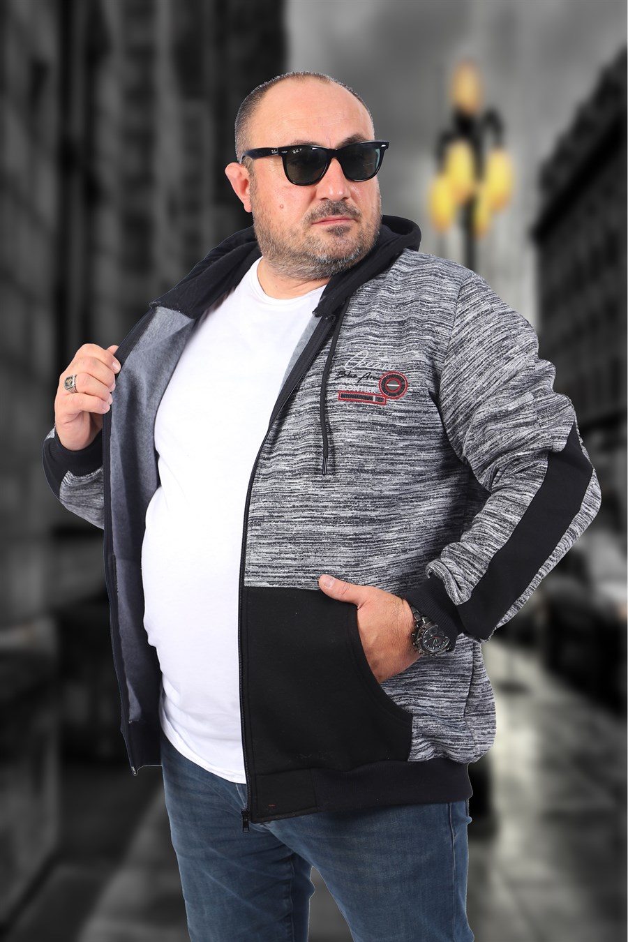 Mocgrande Büyük Beden Erkek Sweat The Frontier 22726
