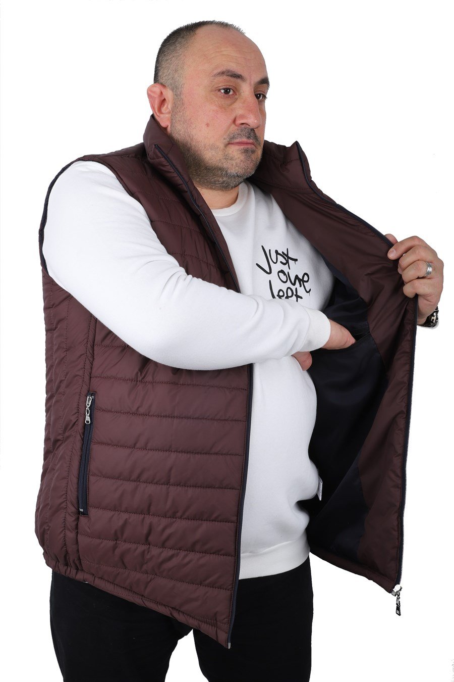 Mocgrande Büyük Beden Jessica Su İtici Yelek 22810 BORDO