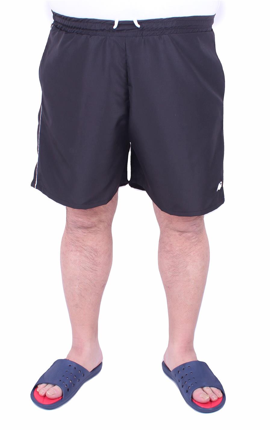 Mocgrande Büyük Beden Klasik Deniz Şortu 23677 SIYAH