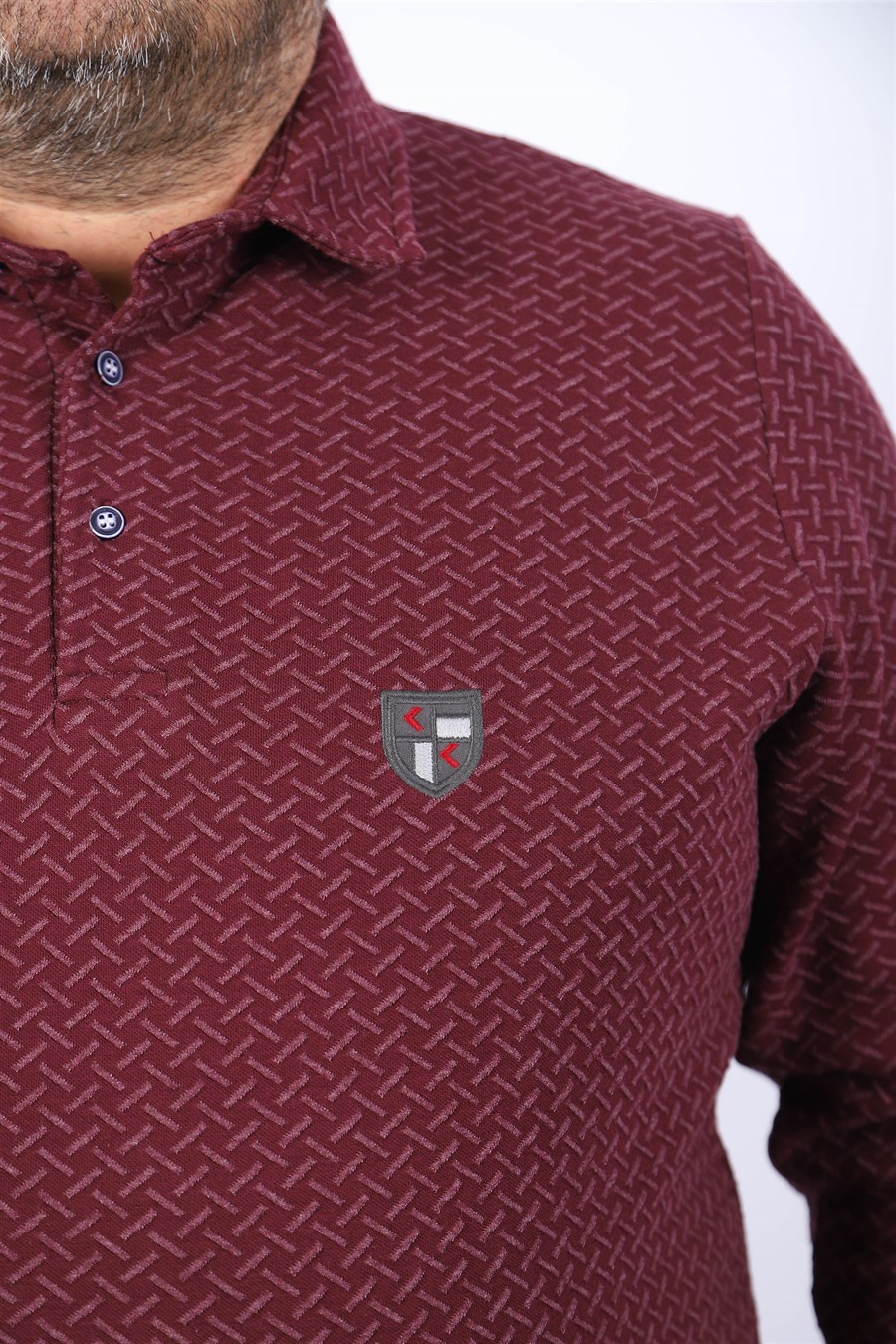 MocGrande Büyük Beden Polo Yaka Sweat İmpact MC 22717