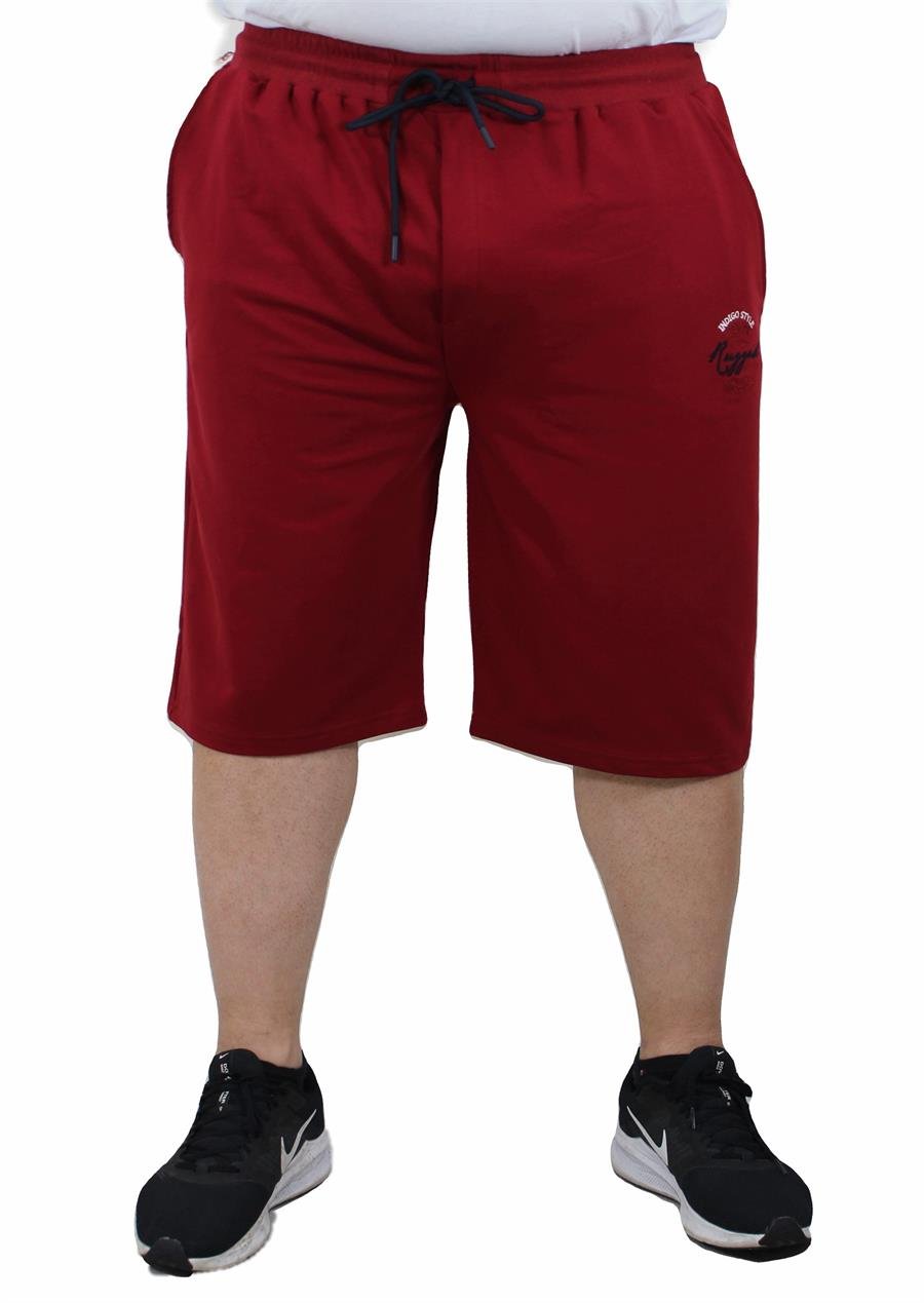 Mocgrande Büyük Beden Rugged Likralı Kapri 23604 BORDO