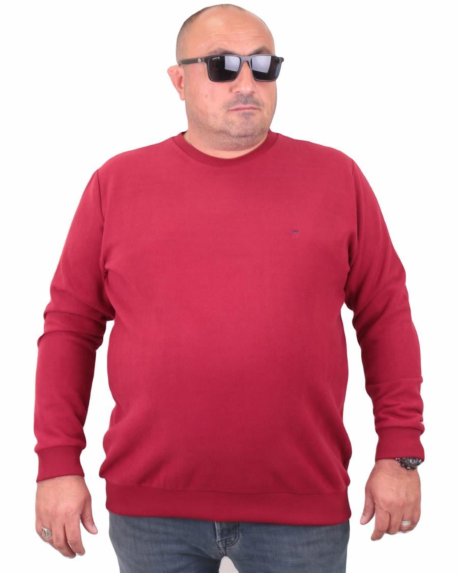 MocGrande Büyük Beden Selanik Classic Sweat 23200 BORDO
