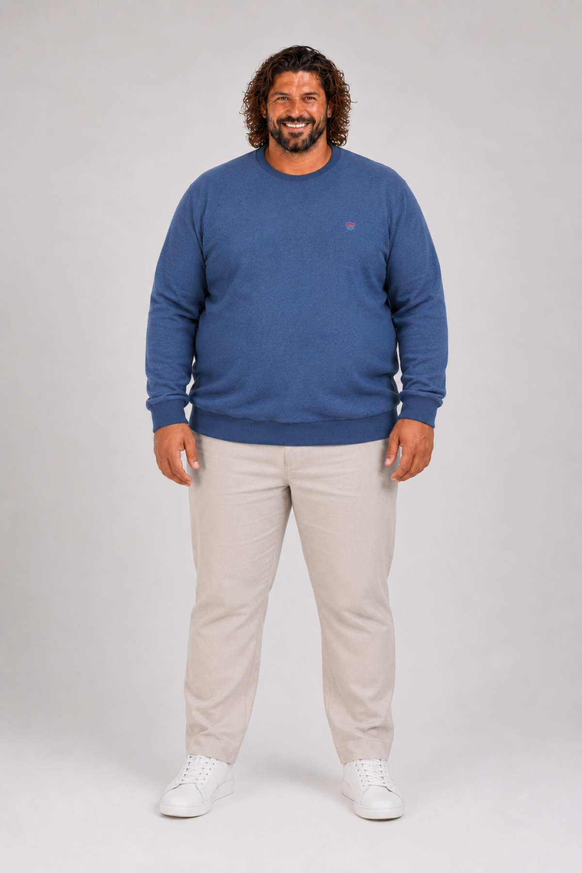 MocGrande Büyük Beden Selanik Classic Sweat 23200 Marin