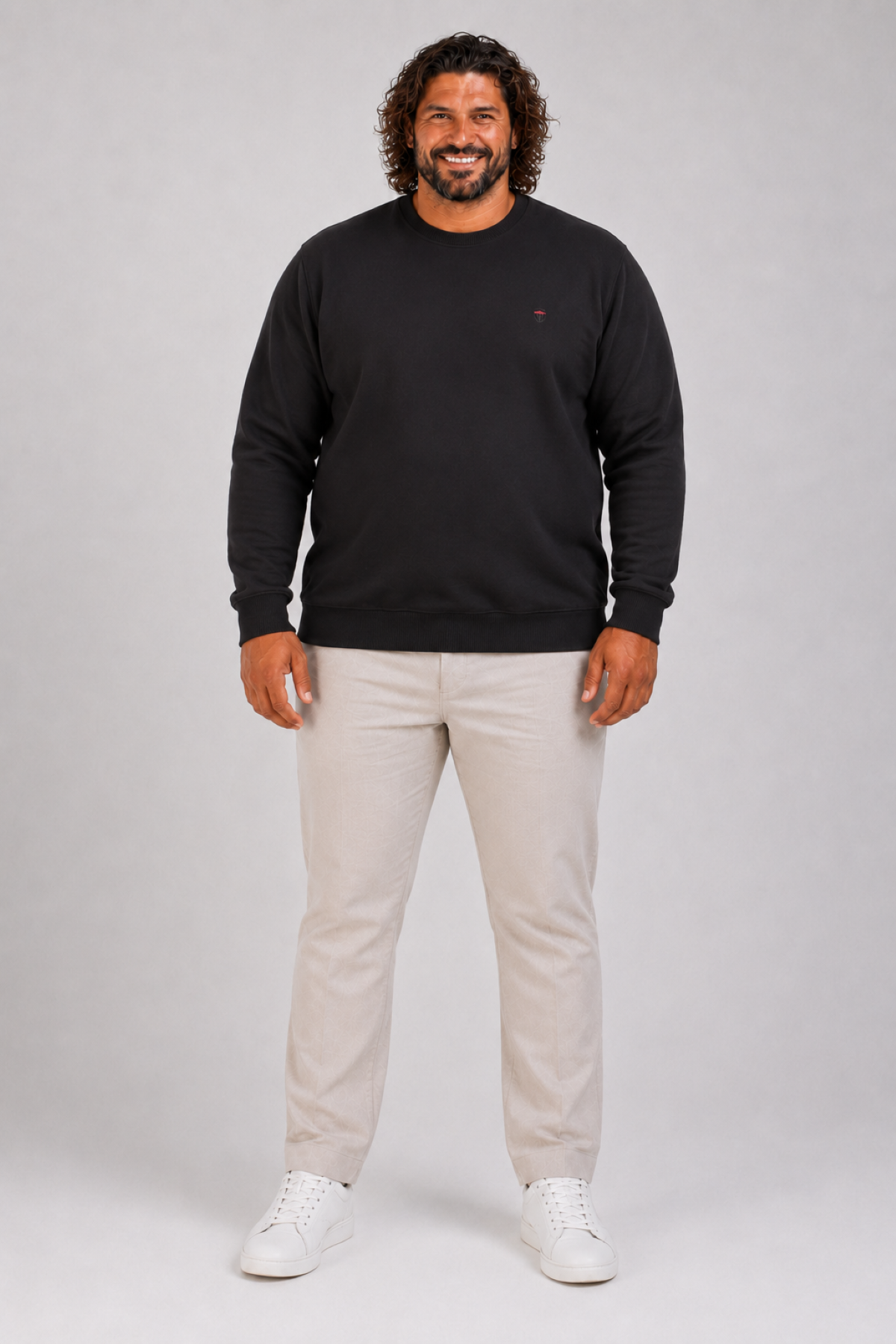 MocGrande Büyük Beden Selanik Classic Sweat 23200 SIYAH