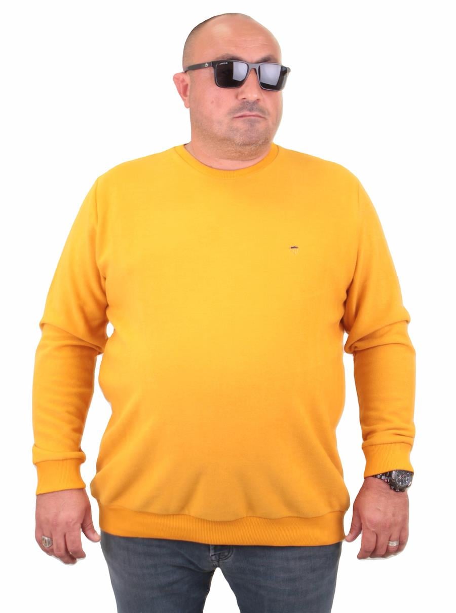 MocGrande Büyük Beden Selanik Classic Sweat 23200 HARDAL