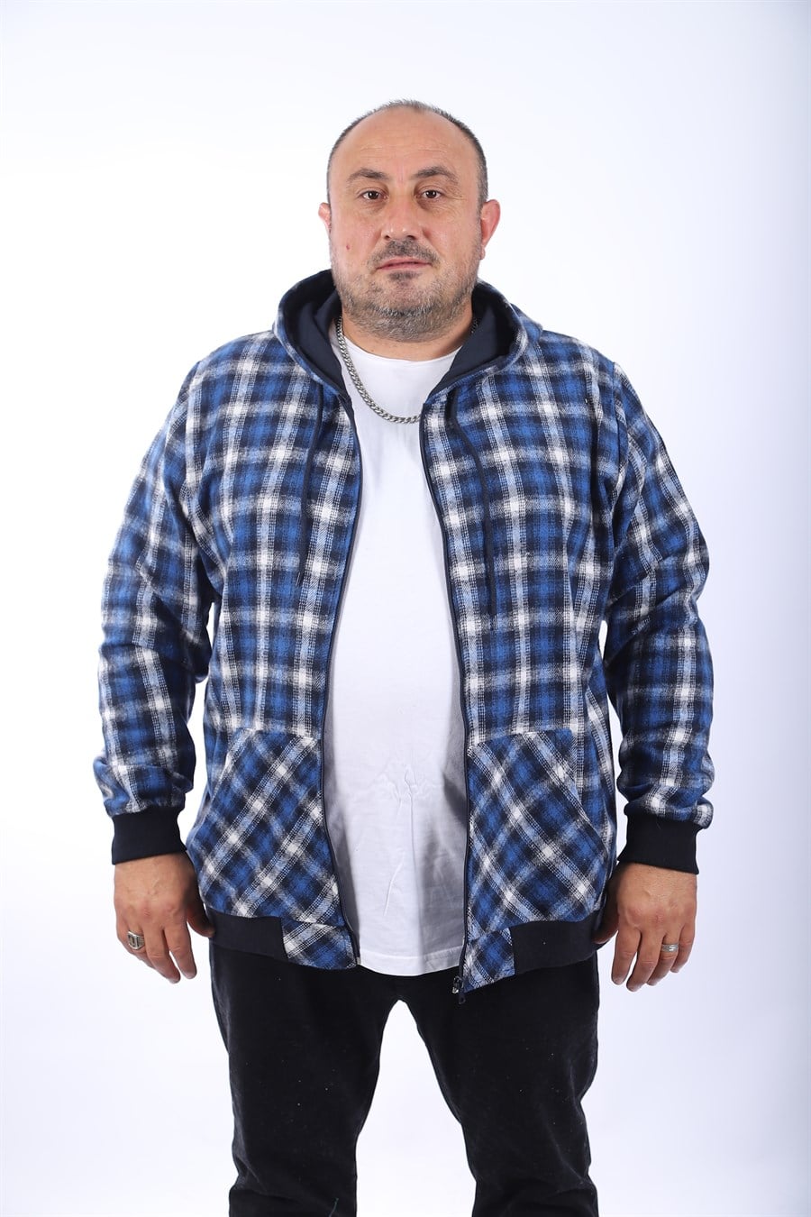 MocGrande Büyük Beden Sweat Kanguru Cep Square 22208