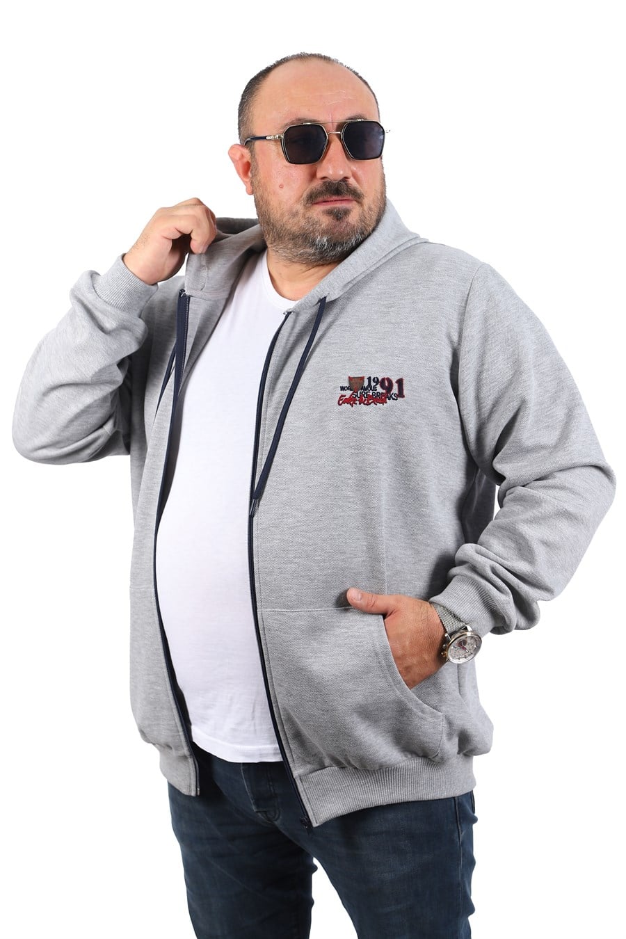 MocGrande Büyük Beden Sweat Kapüşon Ninety One 22724