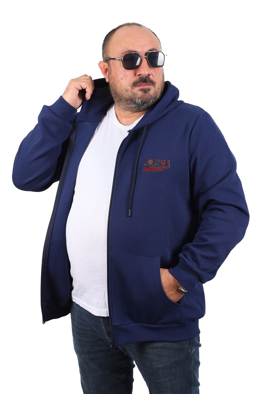 MocGrande Büyük Beden Sweat Kapüşon Ninety One 22724